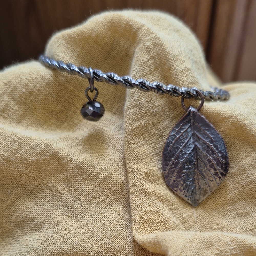 Silver 🍃Leaf Charm Bracelet
